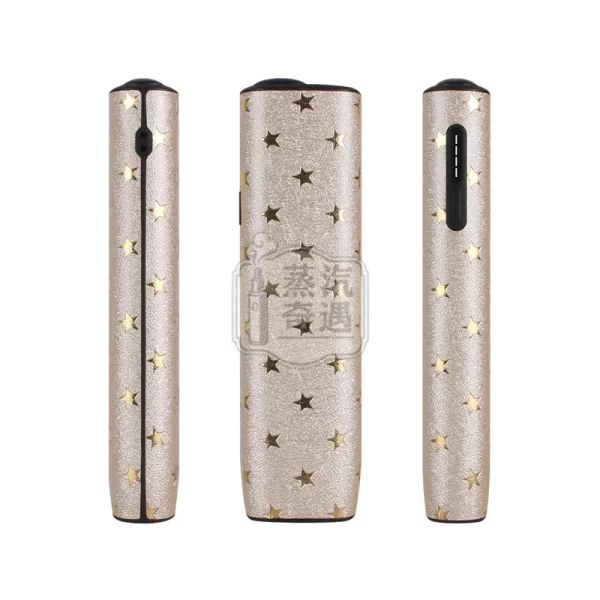 IQOS ILMUA i ONE 星星圖案PU皮革保護套白色特寫