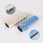 IQOS ILMUA i ONE 星星圖案PU皮革保護套藍色白色開機鍵與掛繩特寫