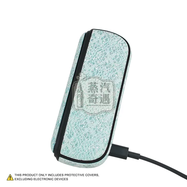 IQOS ILMUA i保护壳蝴蝶紋綠色充電特寫