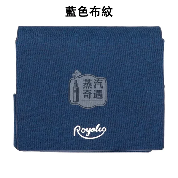 IQOS-ILUMA-PRIME保護套煙彈主機一體收納-PU皮革藍色布紋款特寫