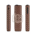IQOS ILUMA i ONE 魚鱗紋保護套棕色款特寫圖 (1)