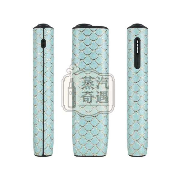 IQOS ILUMA i ONE 魚鱗紋保護套棕色款特寫圖 (2)