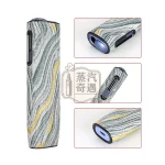 IQOS ILUMA i ONE鎏金花紋保護套 灰色款開口展示