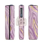 IQOS ILUMA i ONE鎏金花紋保護套 紫色款特寫webp