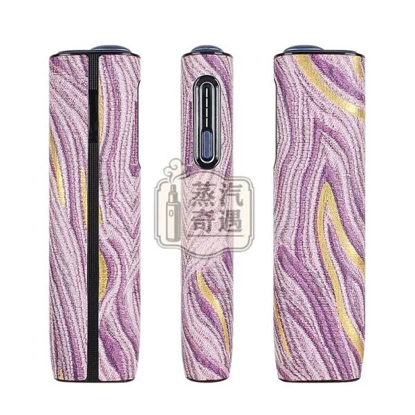 IQOS ILUMA i ONE鎏金花紋保護套 紫色款特寫webp