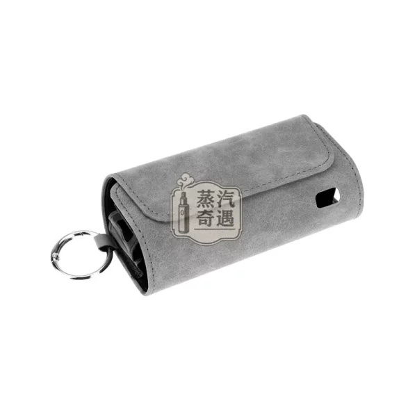 IQOS ILUMA 仿麂皮 PU皮革保護套 灰色款特寫