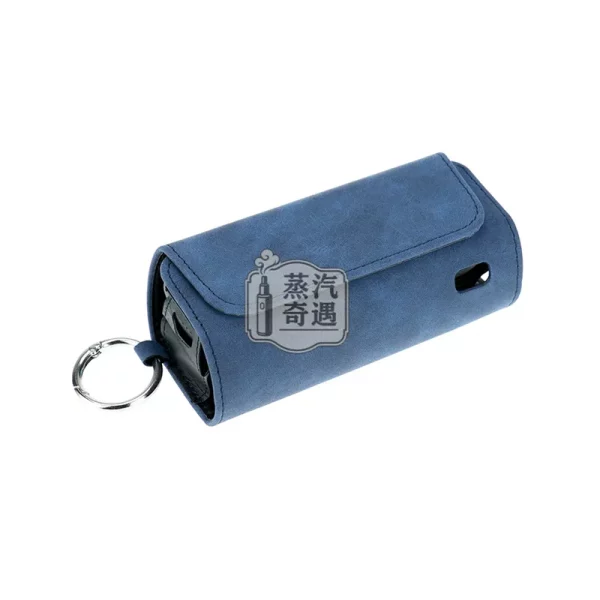 IQOS ILUMA 仿麂皮 PU皮革保護套 藍色款特寫