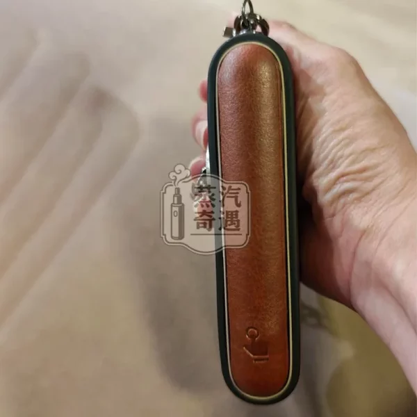 IQOS ILUMA保護套 克羅心掛飾 棕色款手持特寫