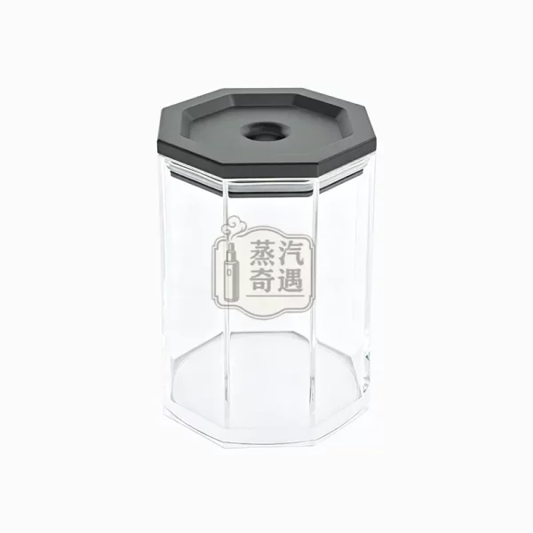 透明IQOS煙灰缸 灰色蓋子透明缸體特寫圖